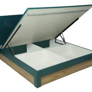 green doublebed storage