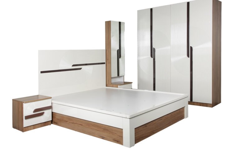 brownwhite bedroom set