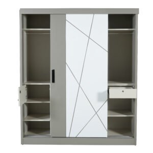 grey geometric wadrobe storage