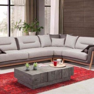 brown-grey sofa set