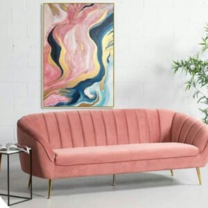 3 seater pink sofa