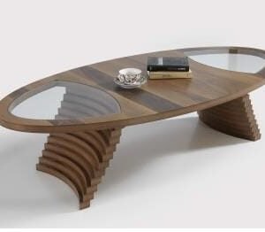 ovalshaped coffee table