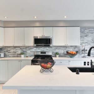 white modular kitchen